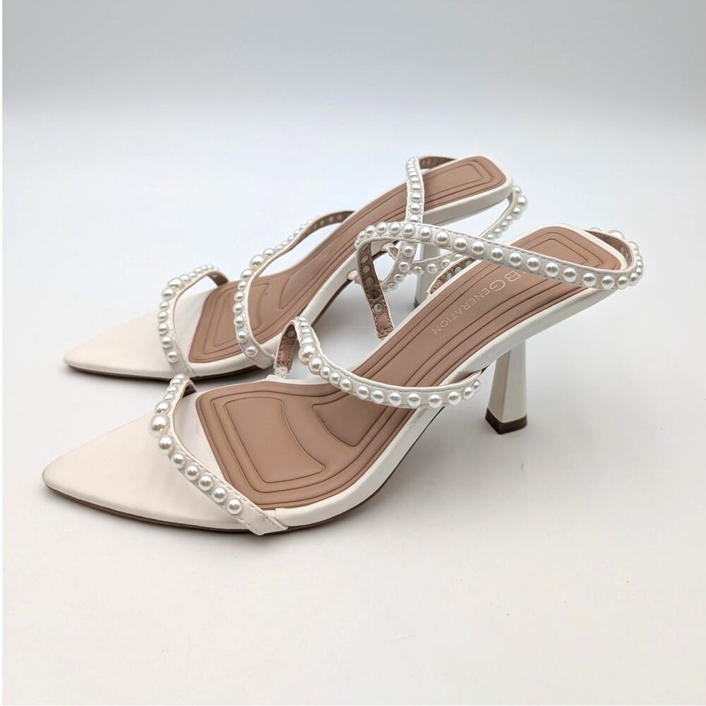 BCBGeneration Imani Slingback Sandals Women's Porcelain Size US7.5M EU38